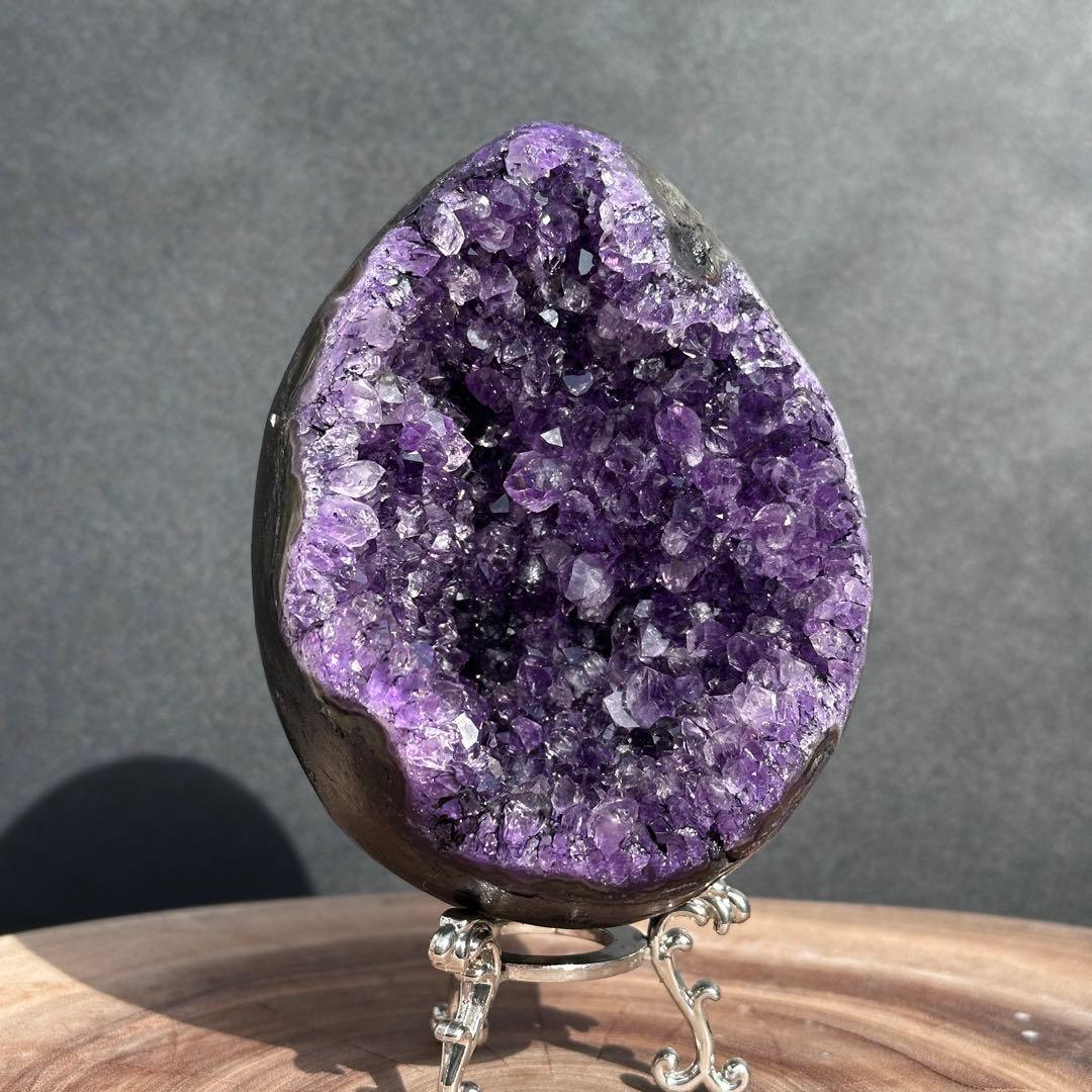 特売❣️天然石 アメジストのドーム　置物D.467