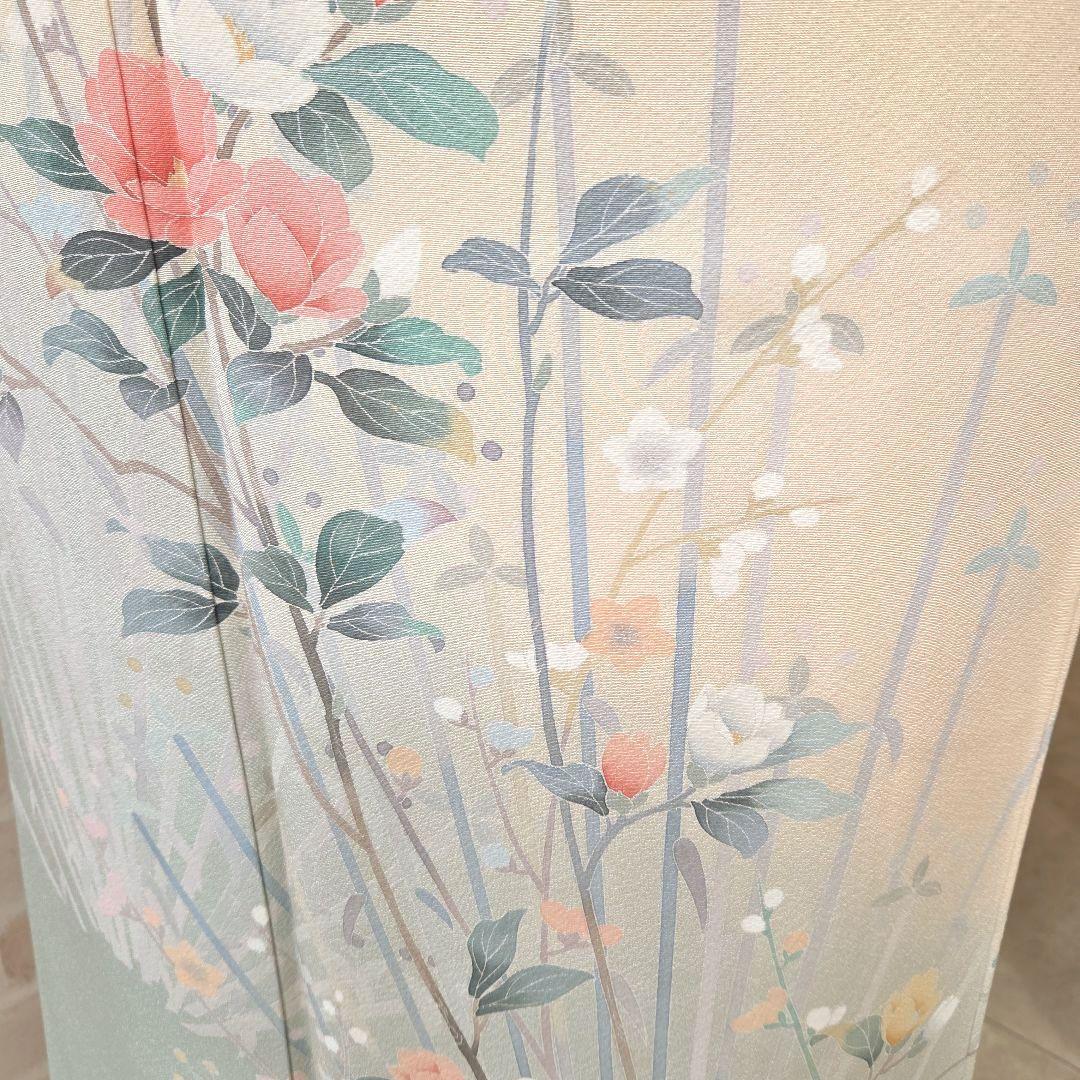 訪問着 4点フルセット、着物 袋帯、帯締め、帯揚げ