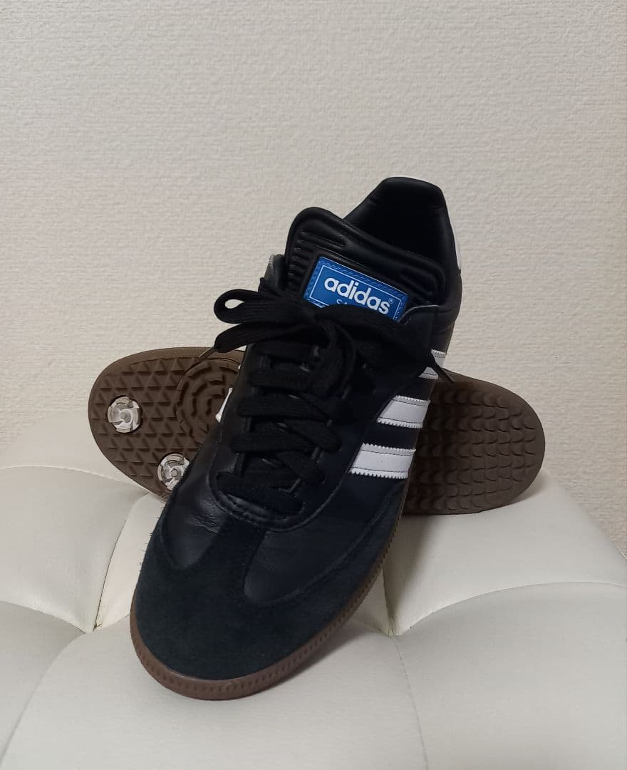 アディダスゴルフ サンバゴルフ シューズ 25.5cm ブラック