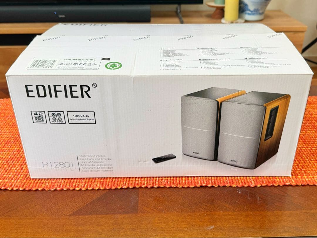 【新品未使用】Edifier R1280T ブックシェルフスピーカー 付属品完備