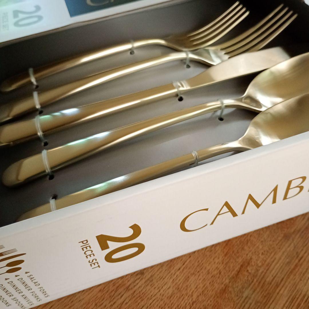 ケンブリッジ　カトラリー　５本✕４人分　合計20本　シャンパンサテン　新品未使用