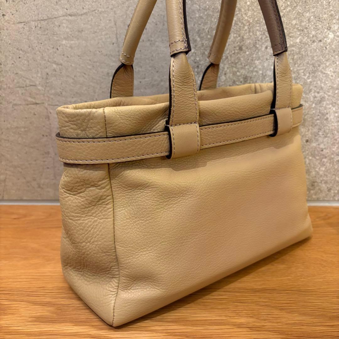 【美品】土屋鞄　クラルテ　ハンディカフェトート　ベージュ