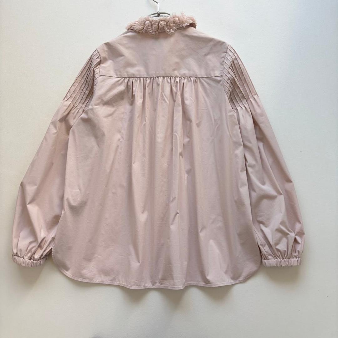【ユナイテッドアローズ】ブラウス　チュールカラー 2WAY　ライトピンク　F