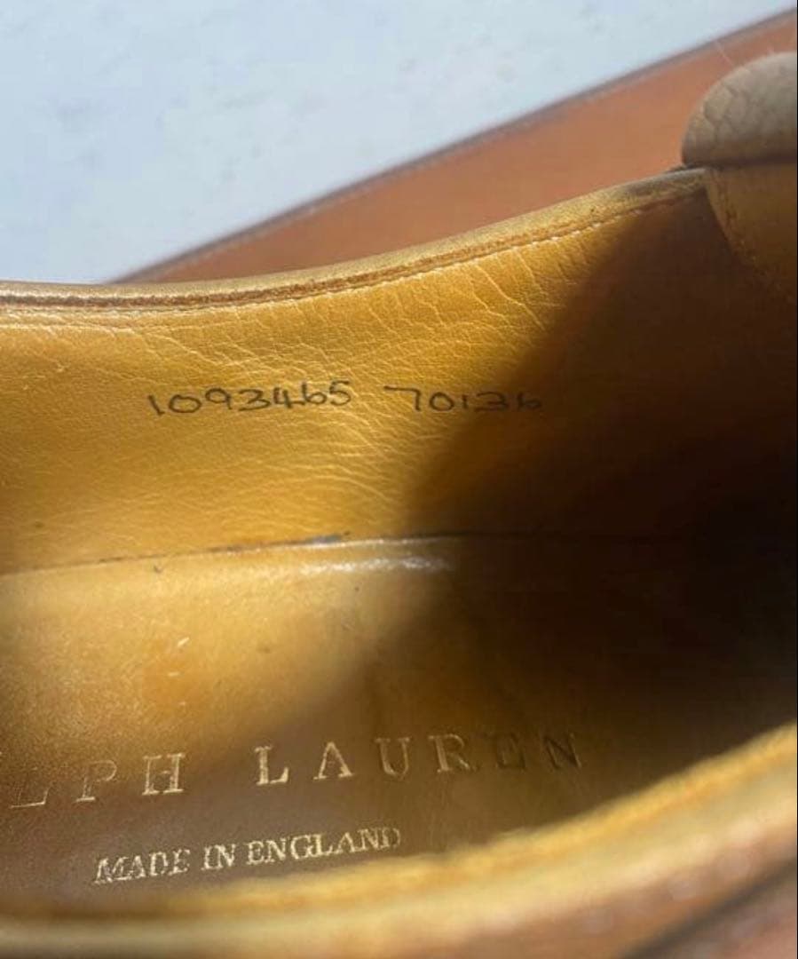 希少　Ralph Lauren キルトタッセルストラップシューズ　イングランド製