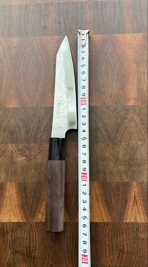 二唐刃物　SPG STRIX 切付　ペティ　150mm 包丁槌目　ダマスカス