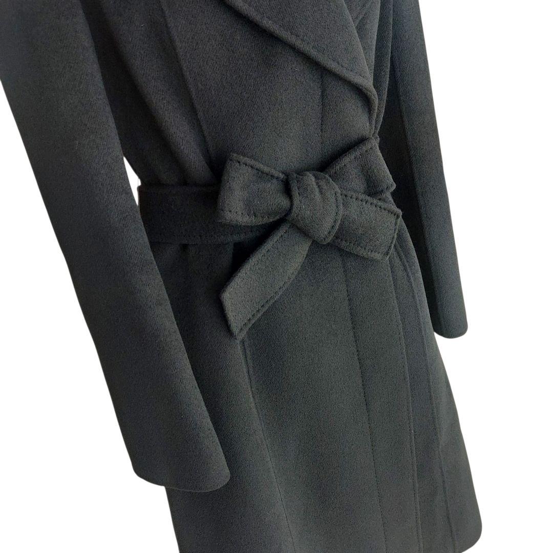 美品✨EPOCA アンゴラカシミヤウールコート　40 ベルト　Aライン　黒
