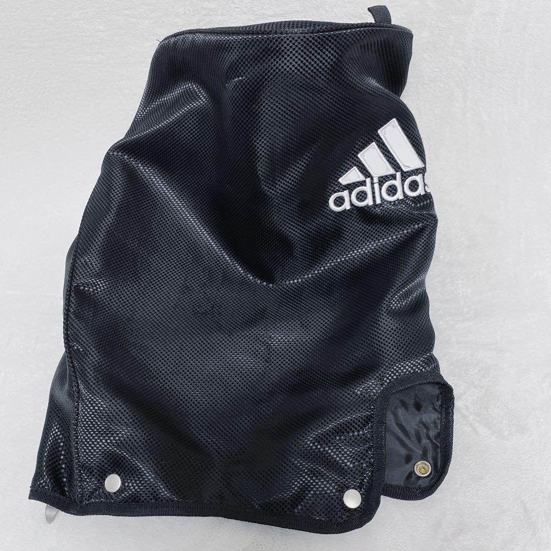 アディダス　キャディバッグ　ホワイト×ブラック　白黒　エナメル　合成皮革　9型