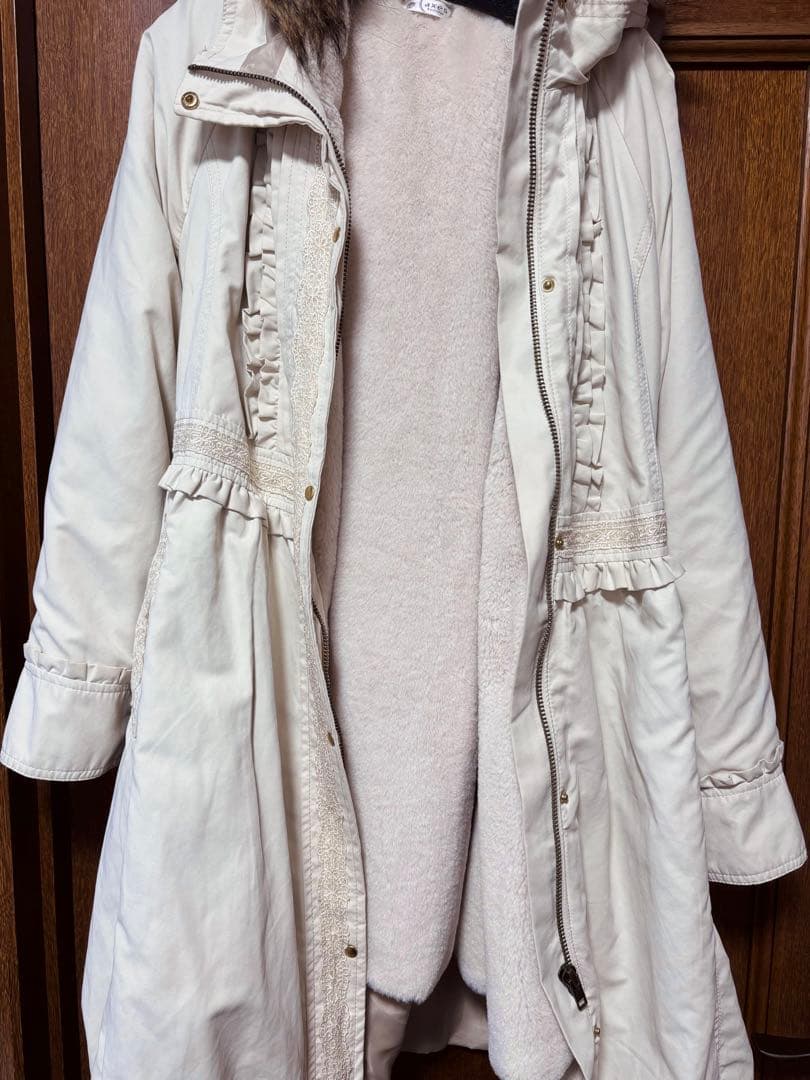 アクシーズファム 姫カジ フリル ふわふわ モッズコート フェアリーグランジ