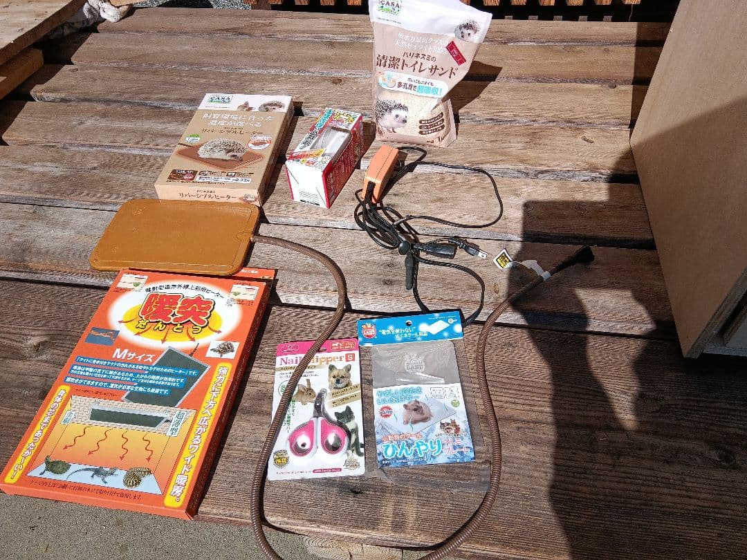 自作のケージ　小動物　ハリネズミ　特大サイズ　フルセット　収納　木製無垢　飼育用