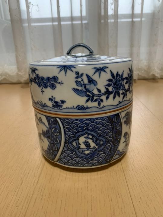 茶道具　曽根幸風作　染付棯瑞祥 水指