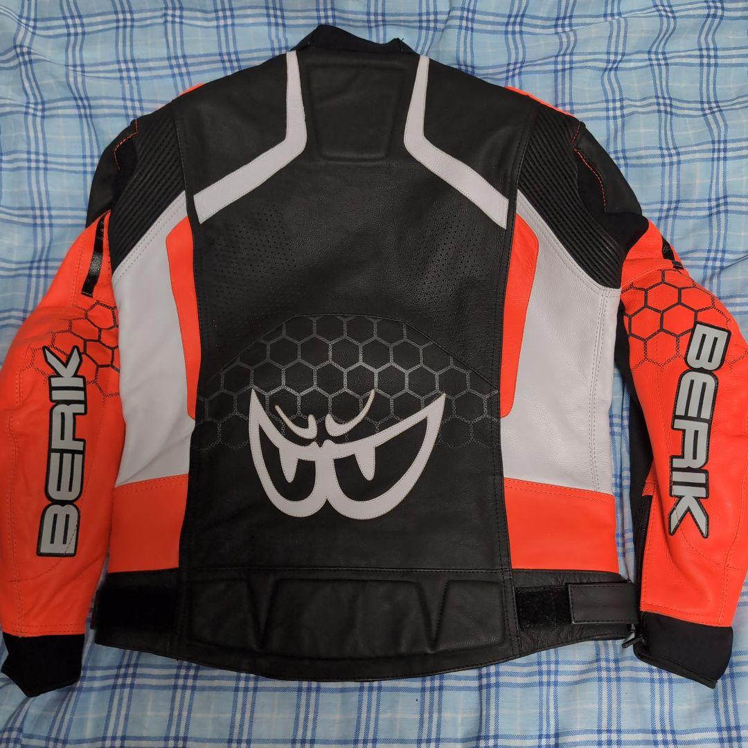 新品　ベリック　レザージャケット　52サイズ　黒／白／赤　LL　BERIK