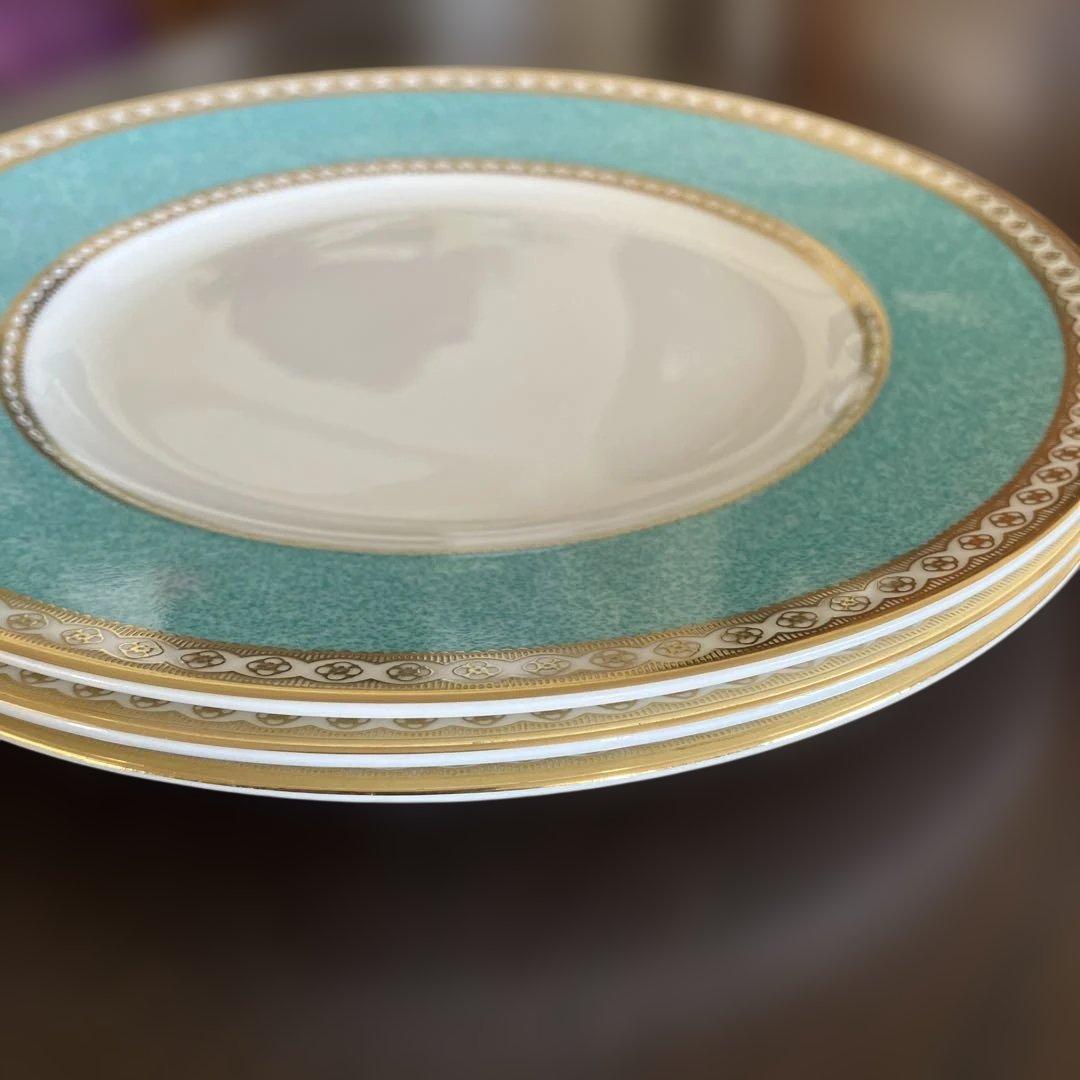 ウエッジウッド　ユーランダー　パウダーターコイズ　プレート20.5×3