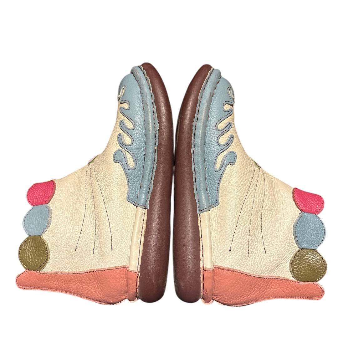 美品　Estacion エスタシオン アヒルモチーフ 本革 ブーツ　Lサイズ