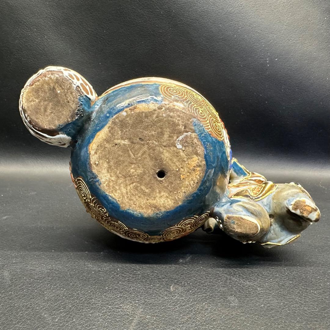 ♡Fa左1026 古九谷焼 恵比寿 大黒天 置物 アンティーク 七福神 縁起物