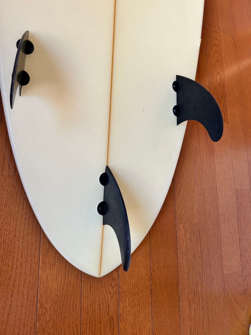 サーフボード　FCS クリーム色 ロングボード トライフィン