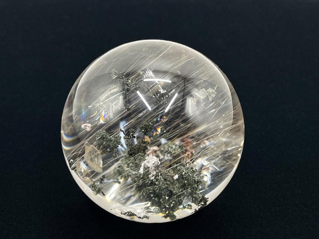 丸玉（レインボーガーデンルチルクォーツ）