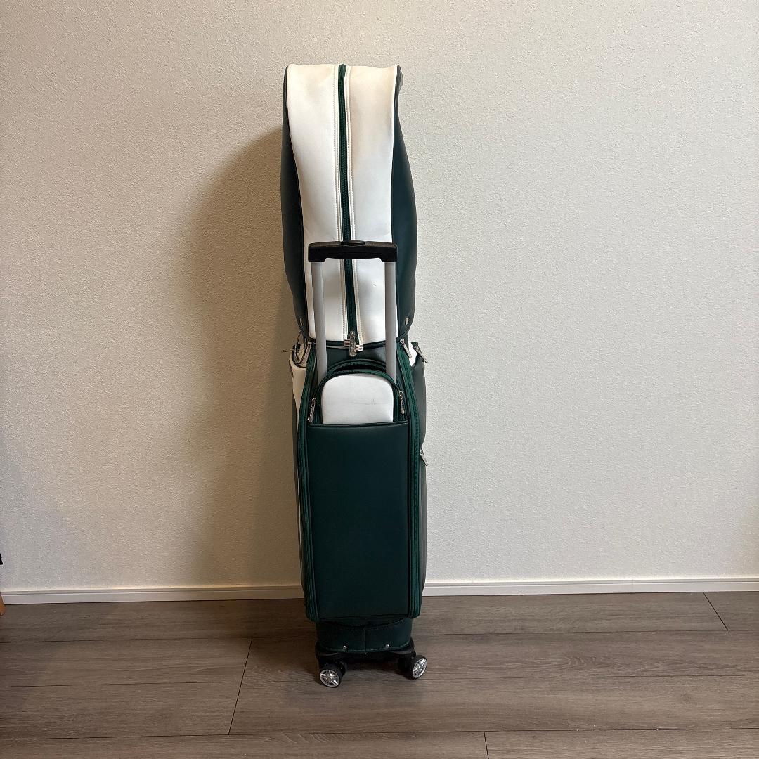 PGM ゴルフバッグ キャスター付き グリーン 防水仕様 数回使用 中古美品