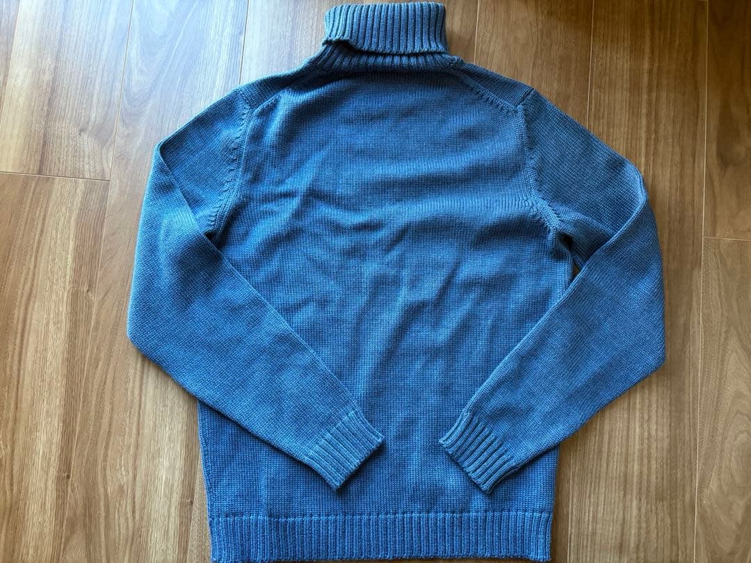 ち*ま様 ザノーネ　5G 5ゲージ　タートルネック　ニット　ブルー　46サイズ