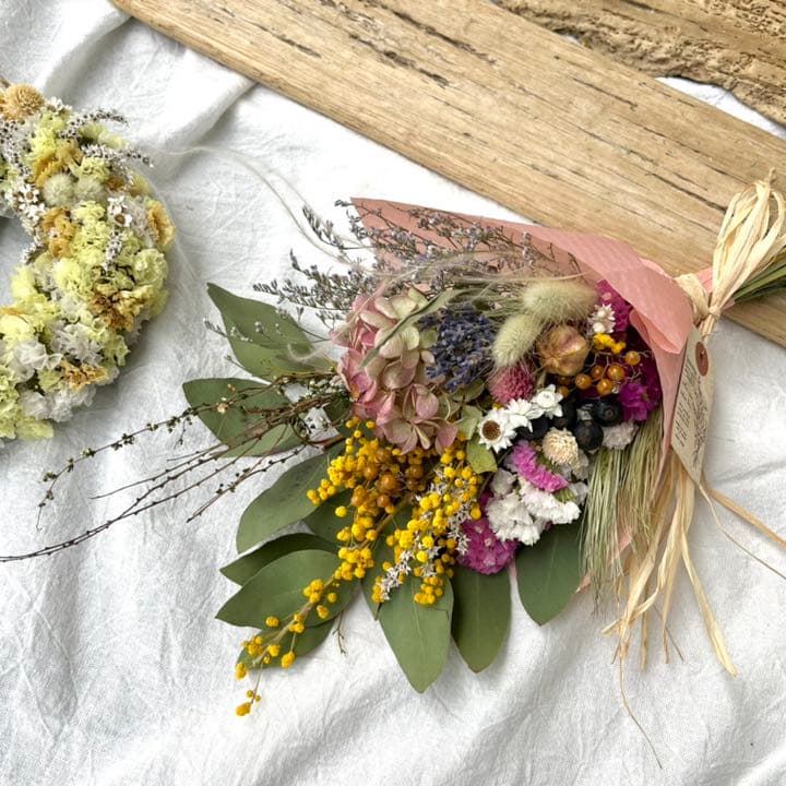 華やかスワッグ、ブーケ