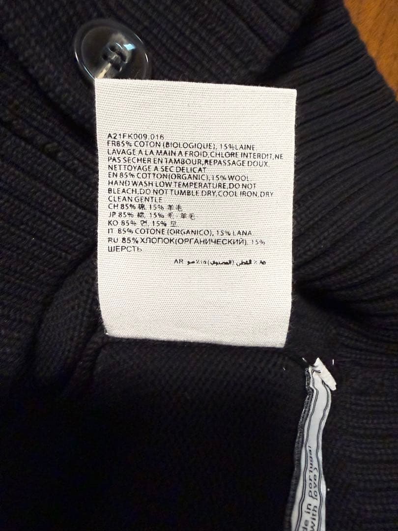 Vネックカーディガン　黒　S