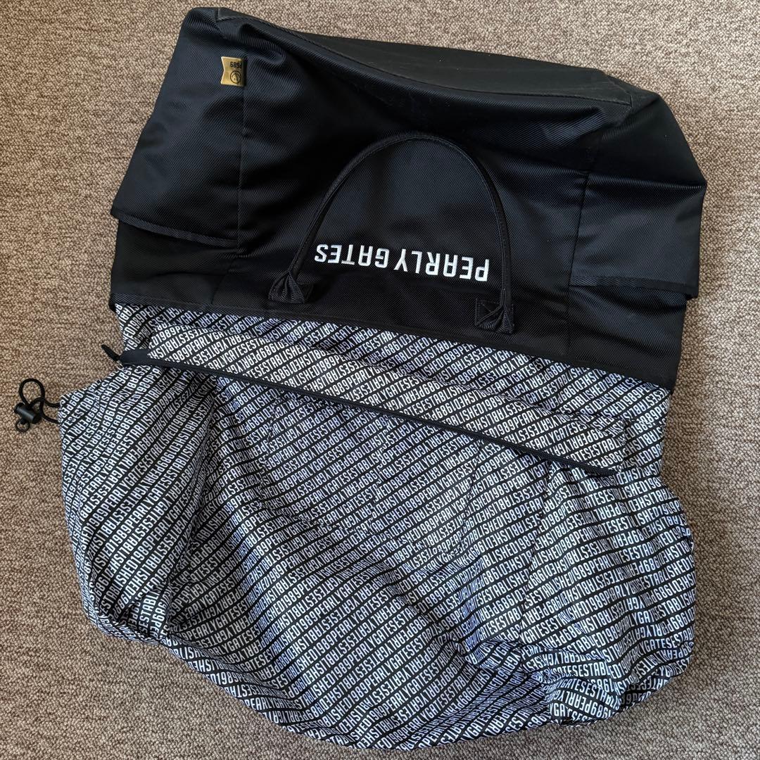 パーリーゲイツ　カートバッグ　トートバッグ　大型　紺　ネイビー　バック　特大　黒