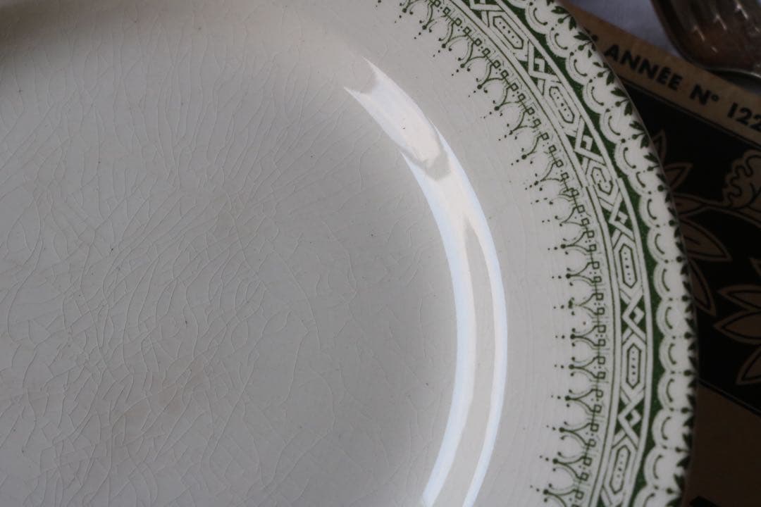 グリーン　コンポティエ　ケーキ台　クレールフォンテーヌ　ジャスミン