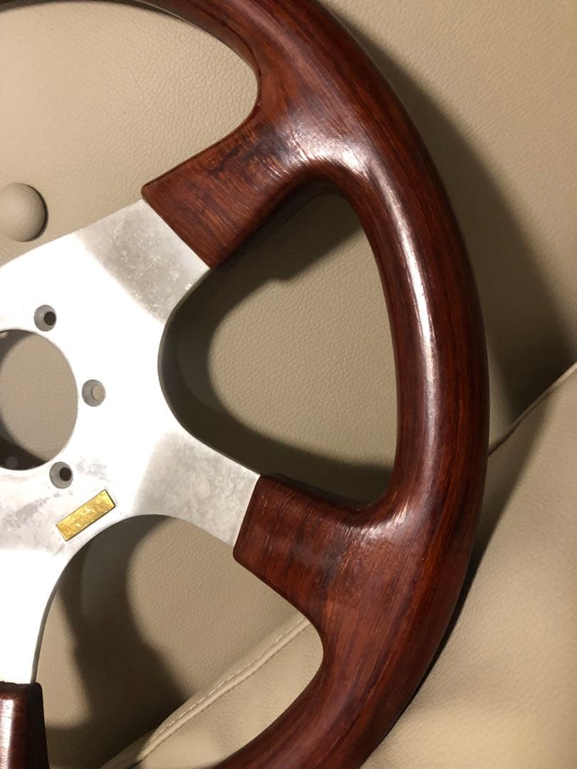 【送料込み】PRONTO ウッドステアリング　ハンドル　ホーンキャップ付き