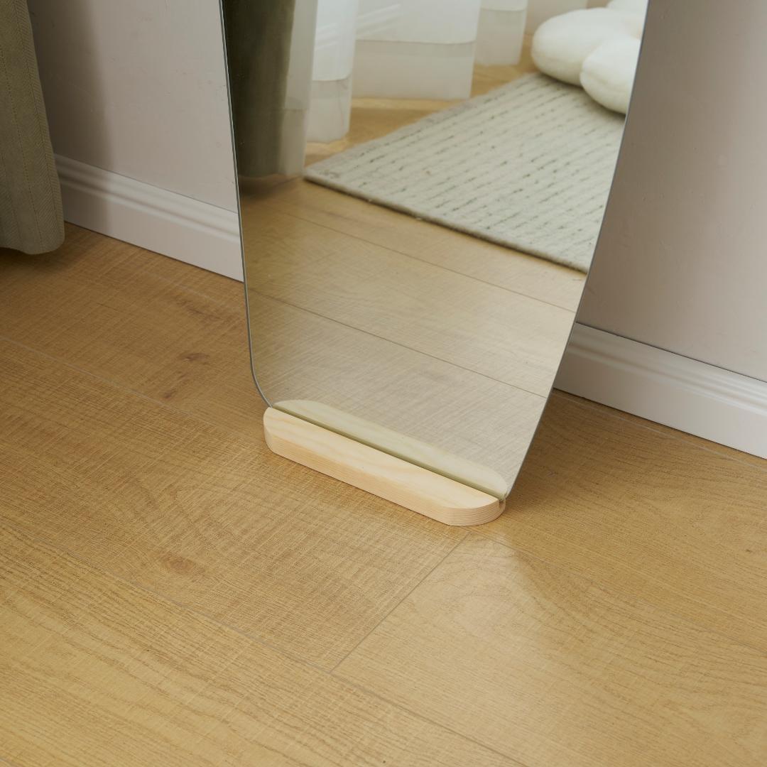 【55×155cm】姿見 ウェーブミラー 全身鏡 スタンド 壁掛け 立て掛け