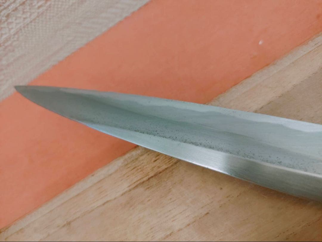 築地正本 刺身包丁 柄 黒檀に水牛 刃長30㎝