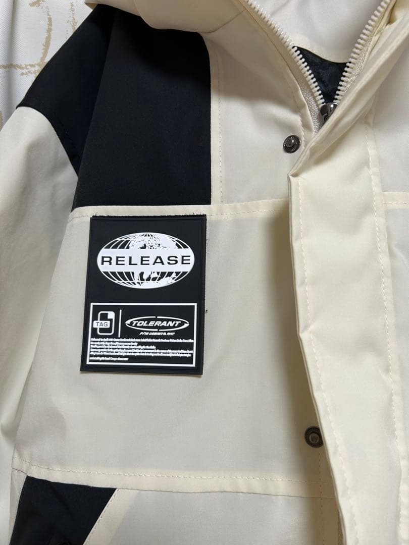 スノーボードジャケット ホワイト/ブラック