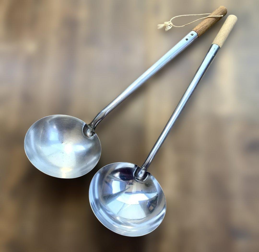 山田工業所 鉄打出 中華鍋 φ60・45cm 鉄油こしφ27cm お玉φ13×2