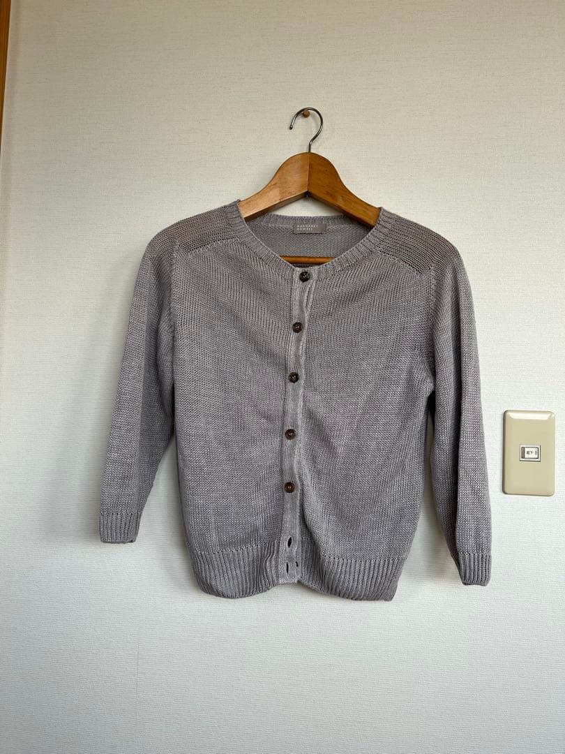 マーガレットハウエル　リネンカーディガン　グレー