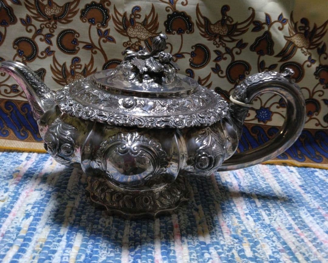 アンティーク　スターリングシルバー　ジョージア　スリーピース　ティーセット