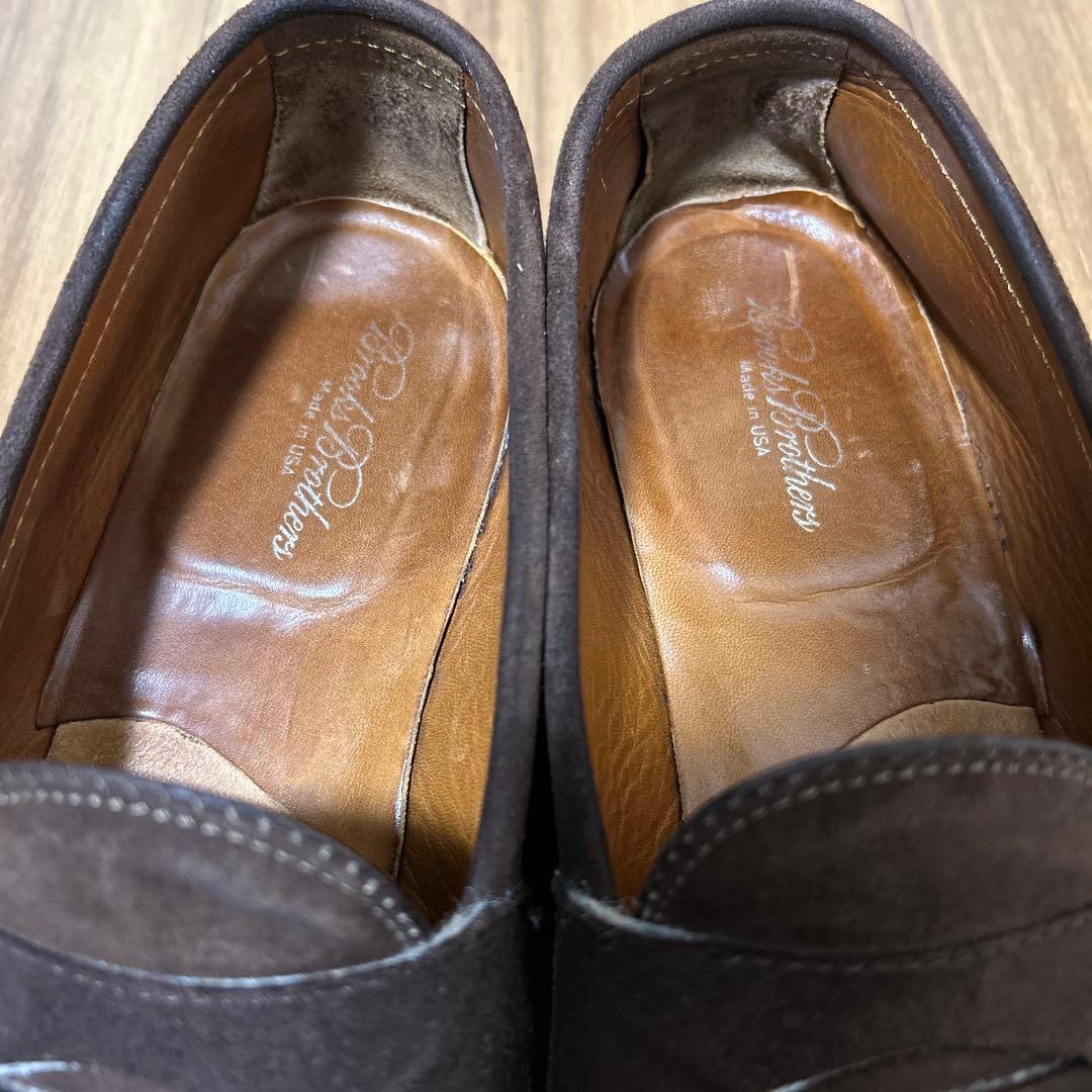 Alden x Brooks Brothersスエードローファー