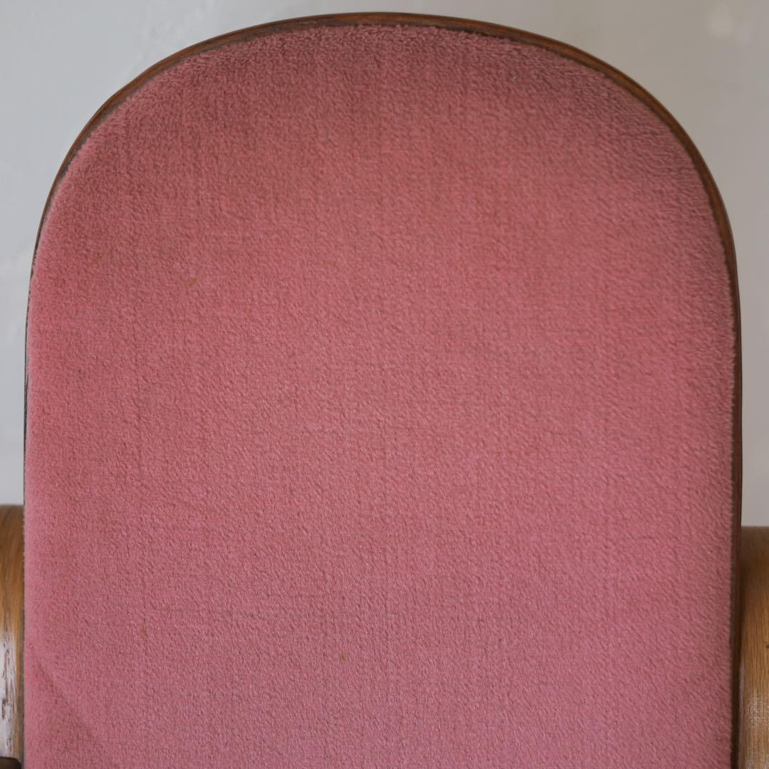 【ヴィンテージ】曲木 ロッキングチェア / ピンククッション