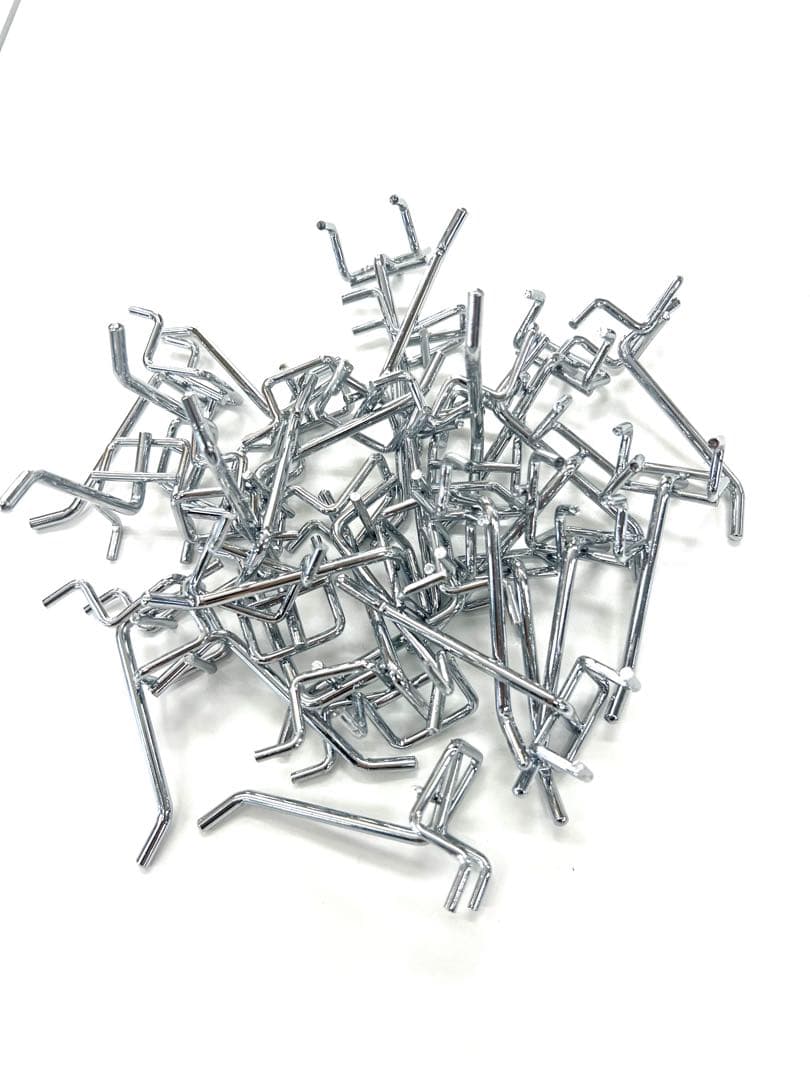 【美品】 卓上 4面回転 有孔パネル アクセサリースタンド 30本フック付き