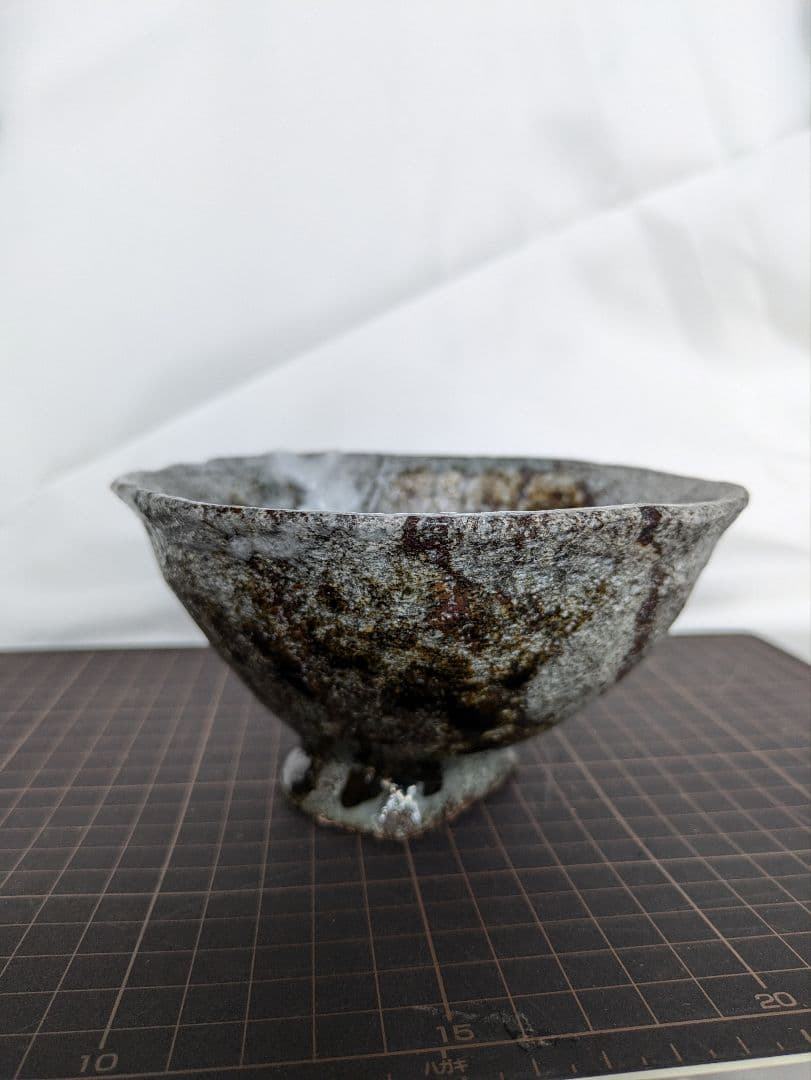 抹茶茶碗、多胡石茶碗、石彫刻茶碗、倉田辰彦作、日本製