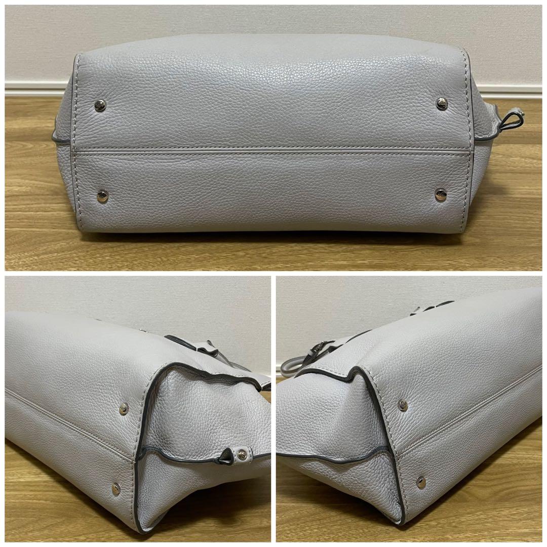 《美品》TOD’S （トッズ）レザー ハンドバッグ ライトグレー