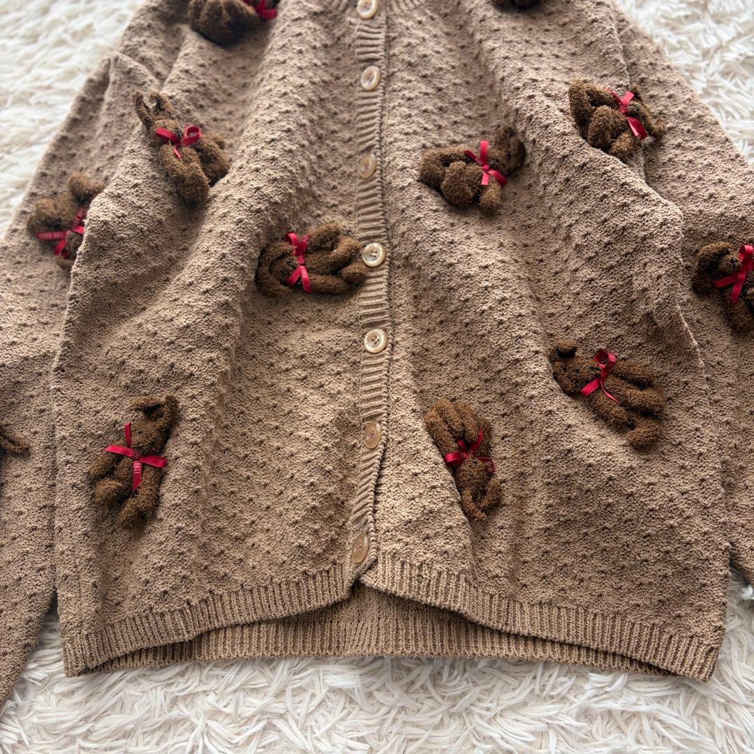 【極美品✨】希少品 PINK HOUSE ニット カーディガン うさぎ ブラウン