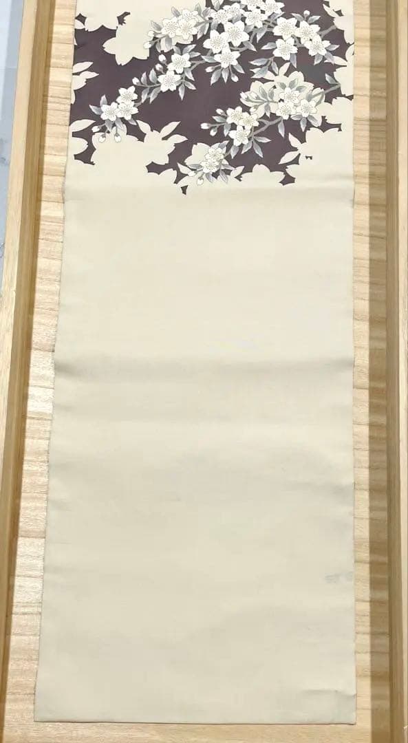手描き桜の塩瀬名古屋帯◇金彩 染め帯 春着物