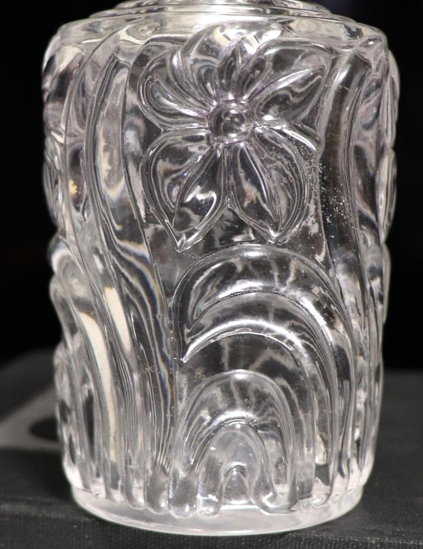 アンティーク・サンルイ 希少型香水瓶 14cm 水仙の花パフュームボトル スミレ