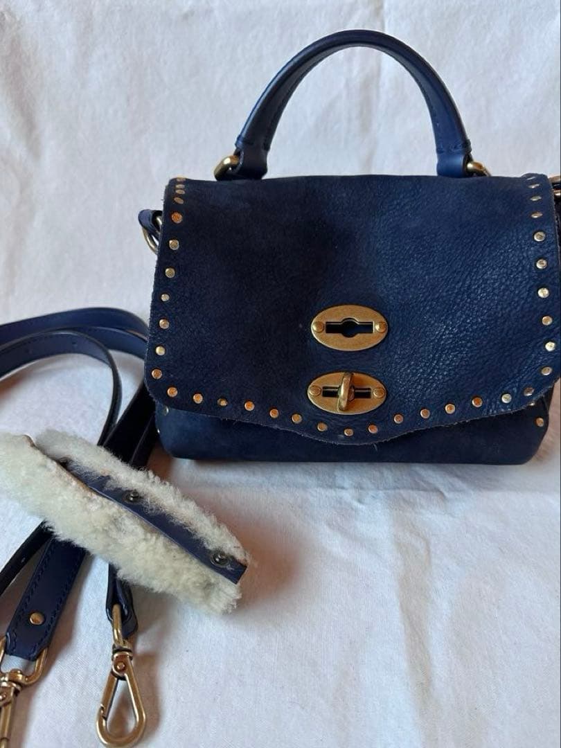 【ZANELLATO】ザネラート ショルダーバッグ ポスティーナBABYネイビー