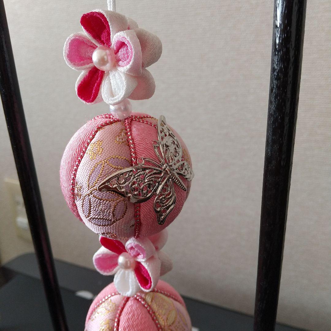 つまみ細工 吊るし飾り 雛飾り スタンド付き　ひな人形