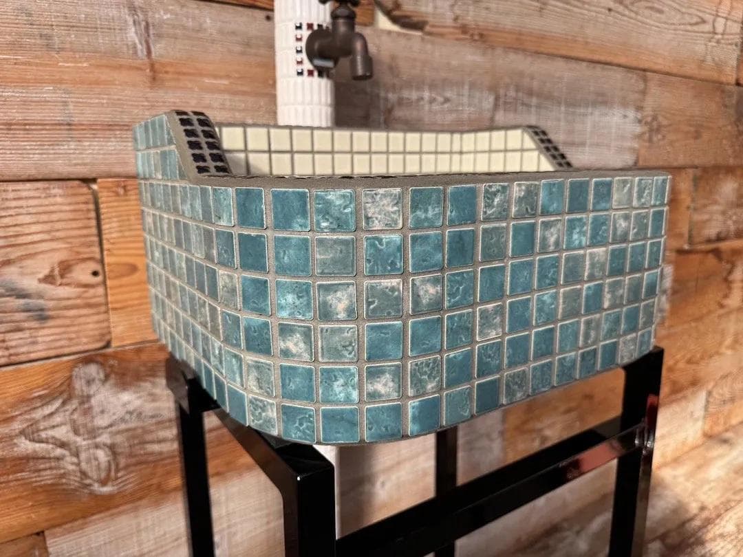 作善堂タイルシンク流し台　美濃焼タイルシンク　タイル流し　ＸＳサイズ　5011