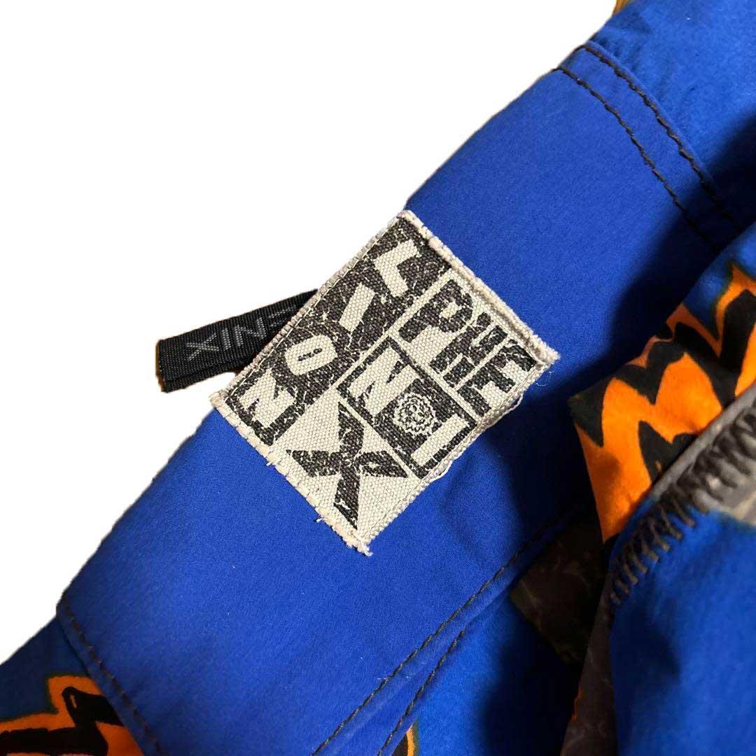 90s PHENIX スキーウェア 青 オレンジ O ライオン プルオーバー