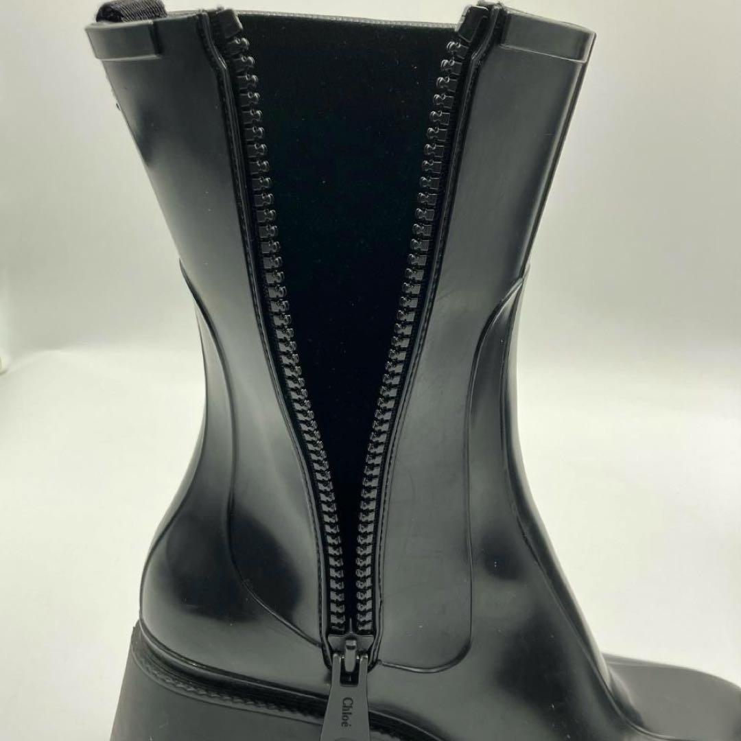 【美品】Chloé　8.6万 BETTY レインブーツ ラバー ブラック 40