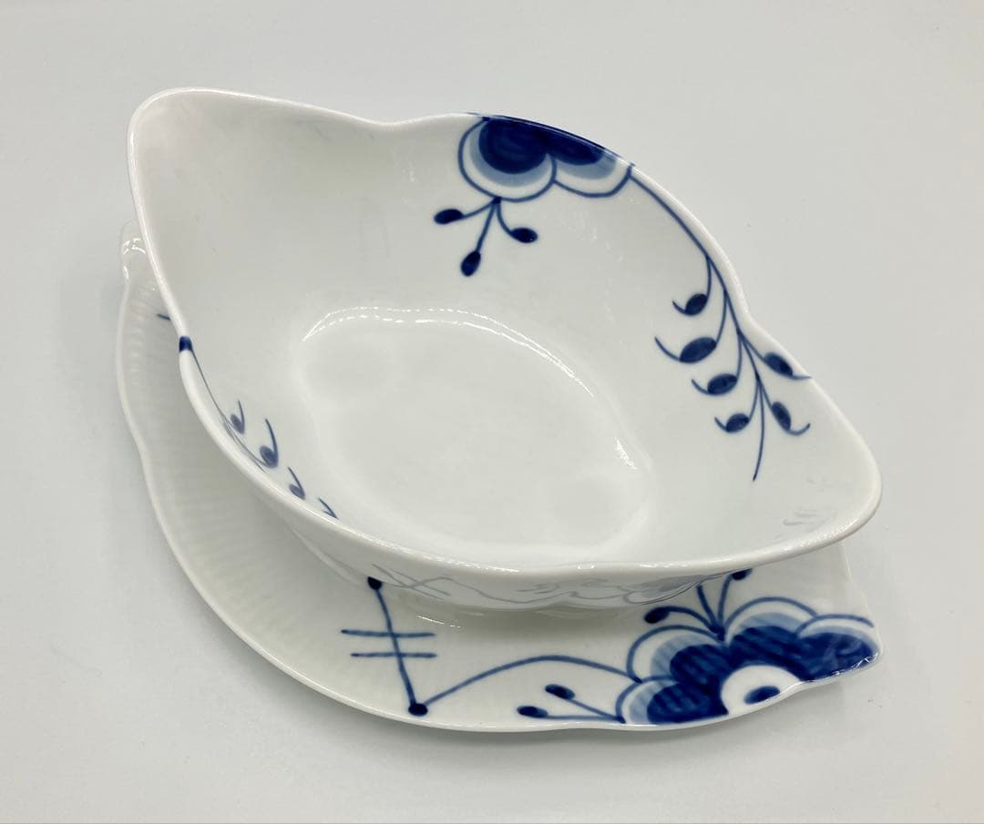 ◯ 【箱あり】ロイヤル コペンハーゲン ブルーフルーテッド メガ ソースボート
