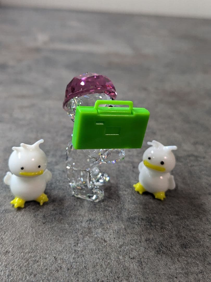 スワロ　90's Party　2匹アヒルswarovski　クリスベア　ラジカセ