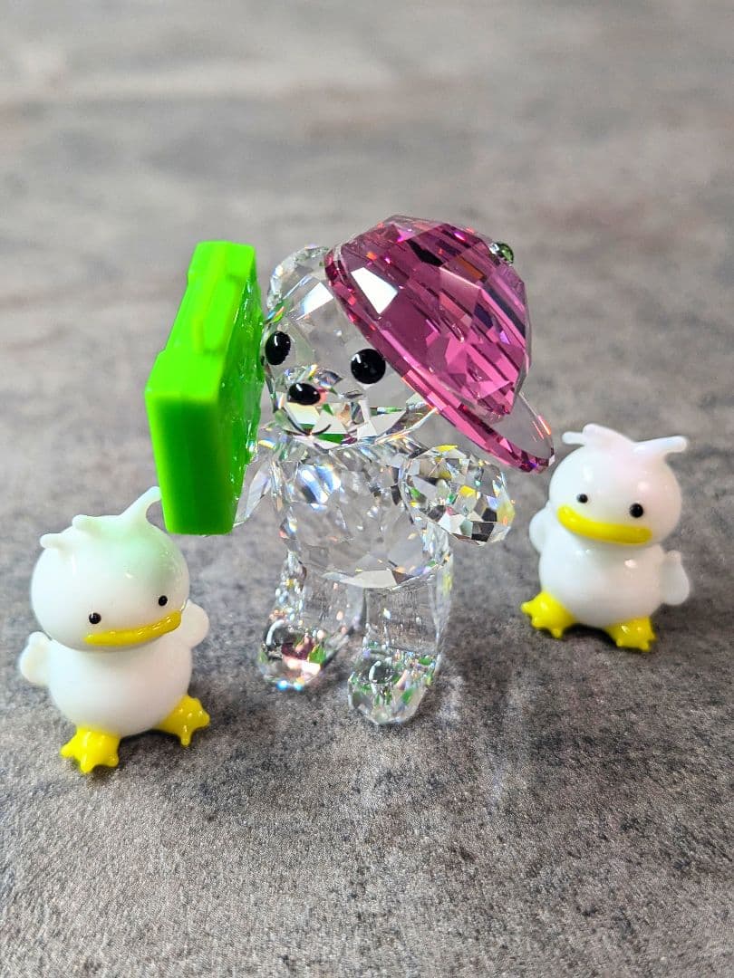 スワロ　90's Party　2匹アヒルswarovski　クリスベア　ラジカセ