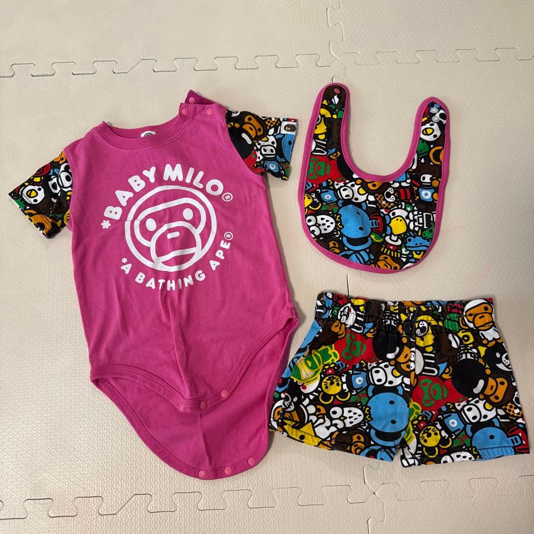 A BATHING APE BABY MILOロンパース・パンツ・スタイセット